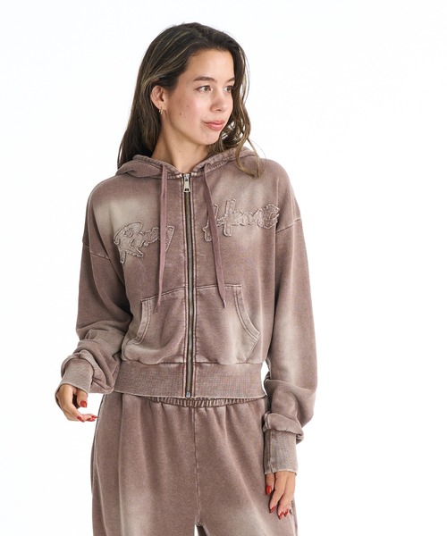 ROXY（ロキシー）の「【ZOZO限定アイテム】ROXY HEART ZIP/ロキシージップアップパーカー(SETUP/セットアップ対応可能/空港コーデ//空港コーデ))（パーカー・レディース・ピンク/ブラウン/ブラック・SMALL/LARGE）」の20枚目の写真