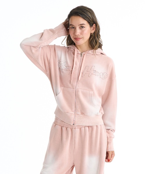 ROXY（ロキシー）の「【ZOZO限定アイテム】ROXY HEART ZIP/ロキシージップアップパーカー(SETUP/セットアップ対応可能/空港コーデ//空港コーデ))（パーカー・レディース・ピンク/ブラウン/ブラック・SMALL/LARGE）」の7枚目の写真
