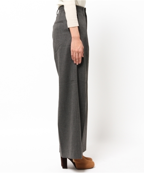 SLY（スライ）の「STITCH STRIPE HW WIDE PT（その他パンツ・レディース・アッシュグレー/ブラック・2/1/0）」の4枚目の写真