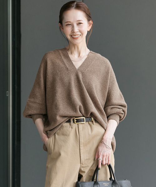 JOURNAL STANDARD(ジャーナルスタンダード)の「《WEB限定追加2》MUSIC カフタンプルオーバー(ニット/セーター・レディース・ブラウン系その他/チャコールグレー/ブラック・FREE)」の3枚目の写真