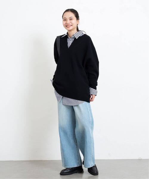 JOURNAL STANDARD(ジャーナルスタンダード)の「《WEB限定追加2》MUSIC カフタンプルオーバー(ニット/セーター・レディース・ブラウン系その他/チャコールグレー/ブラック・FREE)」の4枚目の写真