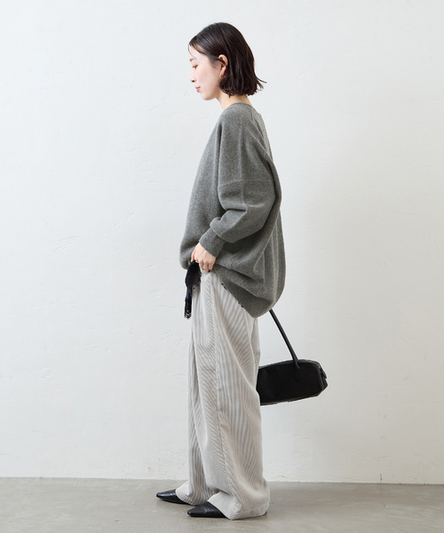JOURNAL STANDARD(ジャーナルスタンダード)の「《WEB限定追加2》MUSIC カフタンプルオーバー(ニット/セーター・レディース・ブラウン系その他/チャコールグレー/ブラック・FREE)」の6枚目の写真
