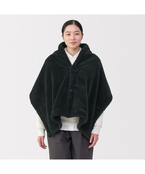 セール】再生ポリエステルあったかボア ケープ（ストール/ショール