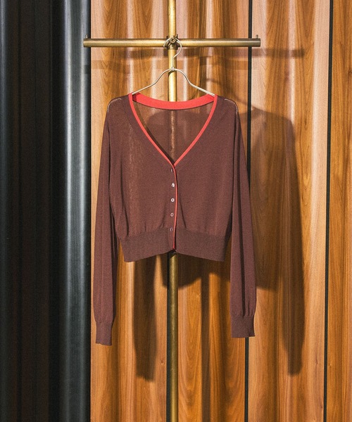 ROSE BUD(ローズバッド)の「KNITTED RIB CARDIGAN(カーディガン/ボレロ・レディース・ホワイト/ブラウン/ブラック・ONE SIZE)」の15枚目の写真