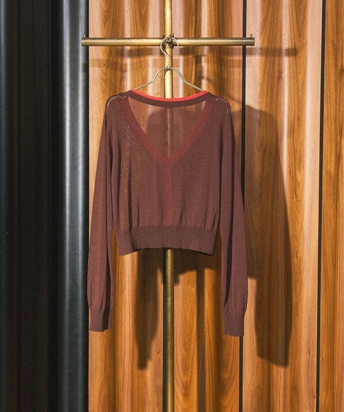 ROSE BUD(ローズバッド)の「KNITTED RIB CARDIGAN(カーディガン/ボレロ・レディース・ホワイト/ブラウン/ブラック・ONE SIZE)」の16枚目の写真