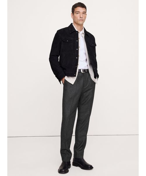Banana Republic（バナナリパブリック）の「スリム イタリアン フランネル ドレスパンツ（スラックス・メンズ・グレー・30W 30L/29W 30L/31W 30L/32W 30L/34W 30L/33W 30L/28W 30L）」の6枚目の写真