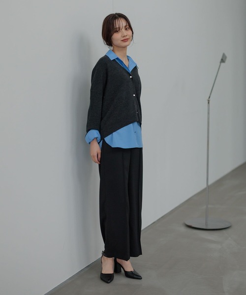 Andemiu（アンデミュウ）の「ピンタックストレートパンツ601011（スラックス・レディース・ブラック/アイボリー/ブラウン・MEDIUM/SMALL）」の22枚目の写真