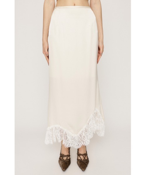 SLY(スライ)の「LACE SATIN L/SK レース サテン ロングスカート 秋服 冬服(スカート・レディース・ライトブラック/アイボリー・FREE)」の5枚目の写真