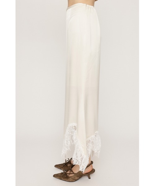 SLY(スライ)の「LACE SATIN L/SK レース サテン ロングスカート 秋服 冬服(スカート・レディース・ライトブラック/アイボリー・FREE)」の6枚目の写真