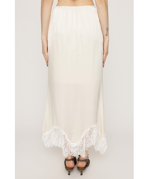 SLY(スライ)の「LACE SATIN L/SK レース サテン ロングスカート 秋服 冬服(スカート・レディース・ライトブラック/アイボリー・FREE)」の7枚目の写真