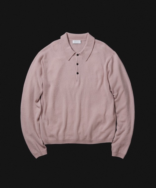 ADAM ET ROPE'（アダムエロペ）の「12GGカシミヤニットポロシャツ（ポロシャツ・メンズ・チャコールグレー/ブラック/ピンク系その他2・M/L）」の3枚目の写真