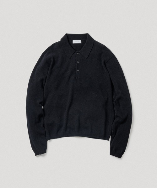 ADAM ET ROPE'（アダムエロペ）の「12GGカシミヤニットポロシャツ（ポロシャツ・メンズ・チャコールグレー/ブラック/ピンク系その他2・M/L）」の2枚目の写真