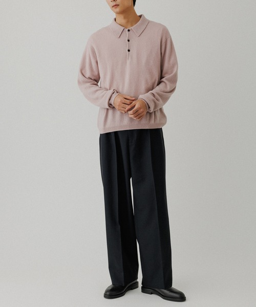 ADAM ET ROPE'（アダムエロペ）の「12GGカシミヤニットポロシャツ（ポロシャツ・メンズ・チャコールグレー/ブラック/ピンク系その他2・M/L）」の12枚目の写真