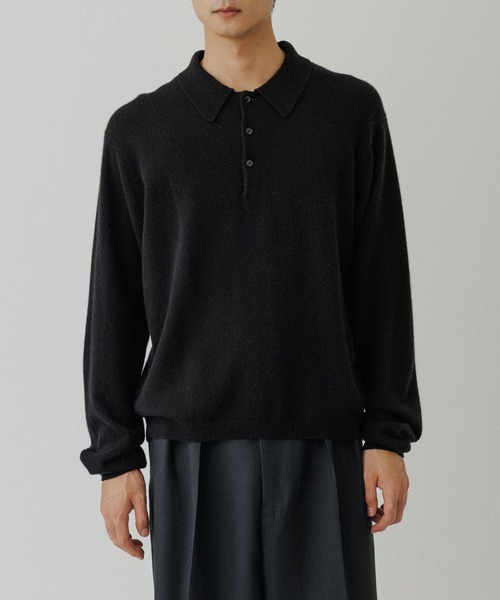 ADAM ET ROPE'（アダムエロペ）の「12GGカシミヤニットポロシャツ（ポロシャツ・メンズ・チャコールグレー/ブラック/ピンク系その他2・M/L）」の14枚目の写真