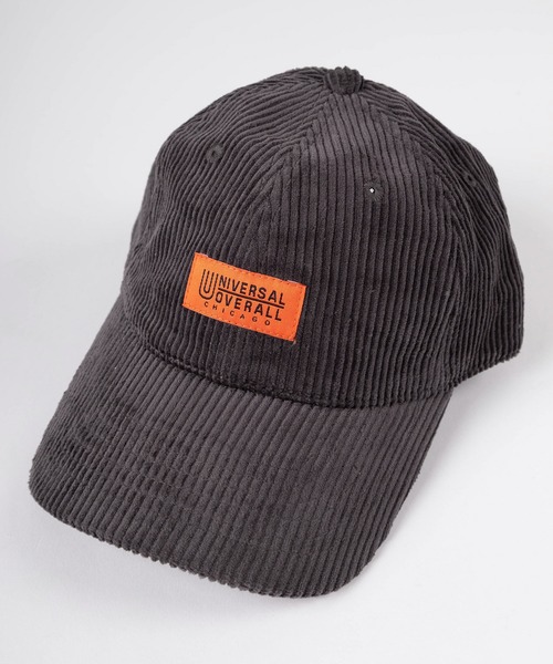 UNIVERSAL OVERALL(ユニバーサルオーバーオール)の「【79】【UNIVERSAL OVERALL/ユニバーサルオーバーオール】 ブランドロゴ コーデュロイ キャップ/CAP/ 帽子(キャップ・メンズ・チャコールグレー/アイボリー/ブラック/ベージュ/ブラウン・FREE)」の8枚目の写真