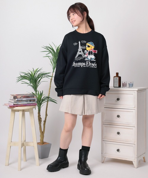 make a ray!(メイク ア レイ!)の「【84】オジー トラベルデザイン ダンボールニット スウェット(スウェット・レディース・ラベンダー/ホワイト系その他2/ブラック/ホワイト系その他3/ブラウン/ライトグリーン/ホワイト系その他/ホワイト・L/M)」の18枚目の写真