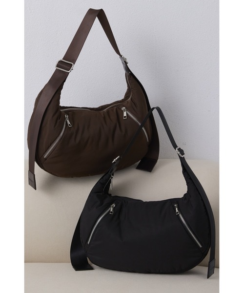 un/neu（アンノイ）の「ソフトパテッドラウンドバッグ / ショルダーバッグ / ペットボトル収納可能 / 軽量（ショルダーバッグ・レディース・ブラウン/アイボリー/ブラック・FREE）」の14枚目の写真