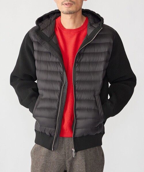 SHIPS（シップス）の「SHIPS: ニット ドッキング ダウン ブルゾン（ブルゾン・メンズ・ネイビー/ブラック・X-LARGE/LARGE/MEDIUM/SMALL）」の2枚目の写真