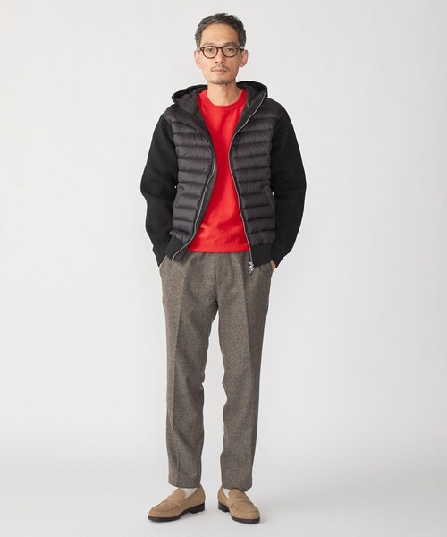 SHIPS（シップス）の「SHIPS: ニット ドッキング ダウン ブルゾン（ブルゾン・メンズ・ネイビー/ブラック・X-LARGE/LARGE/MEDIUM/SMALL）」の8枚目の写真