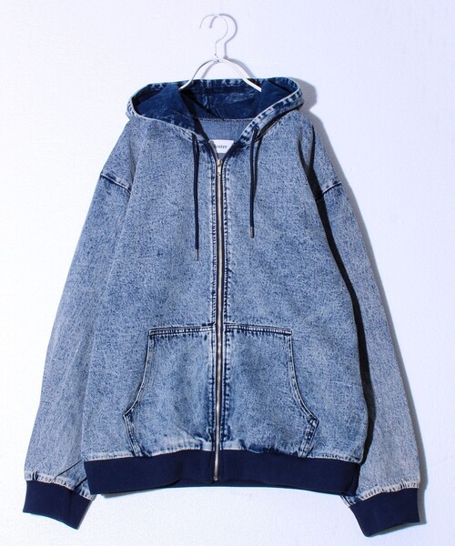 GLOSTER（グロスター）の「【好評につき再登場】デニムフルジップパーカー（パーカー・メンズ・ブラック系その他/ブラック系その他2/ブルー系その他2/ブルー系その他・L/M/XL）」の3枚目の写真