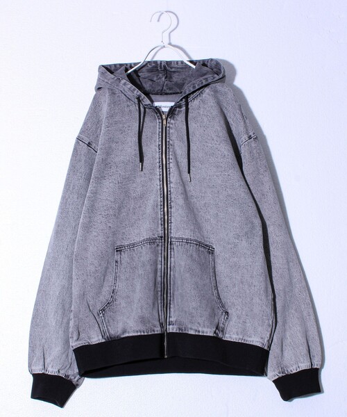 GLOSTER（グロスター）の「【好評につき再登場】デニムフルジップパーカー（パーカー・メンズ・ブラック系その他/ブラック系その他2/ブルー系その他2/ブルー系その他・L/M/XL）」の2枚目の写真
