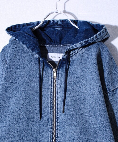 GLOSTER（グロスター）の「【好評につき再登場】デニムフルジップパーカー（パーカー・メンズ・ブラック系その他/ブラック系その他2/ブルー系その他2/ブルー系その他・L/M/XL）」の6枚目の写真