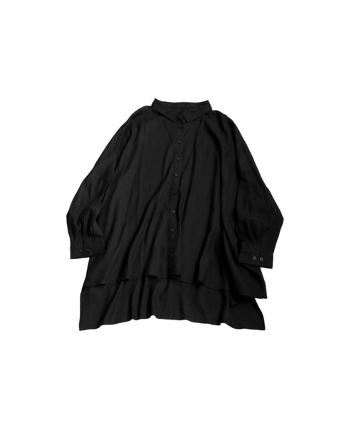 antiqua(アンティカ)の「ドレープシルエット シャツ(シャツ/ブラウス・レディース・ベージュ/ブラック/キャメル・ONESIZE)」の22枚目の写真