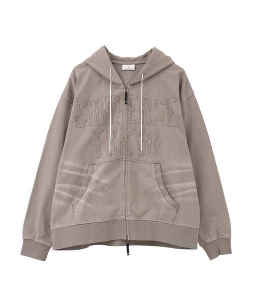 PATCH EMBROIDERY LOGO ZIP HOODIE