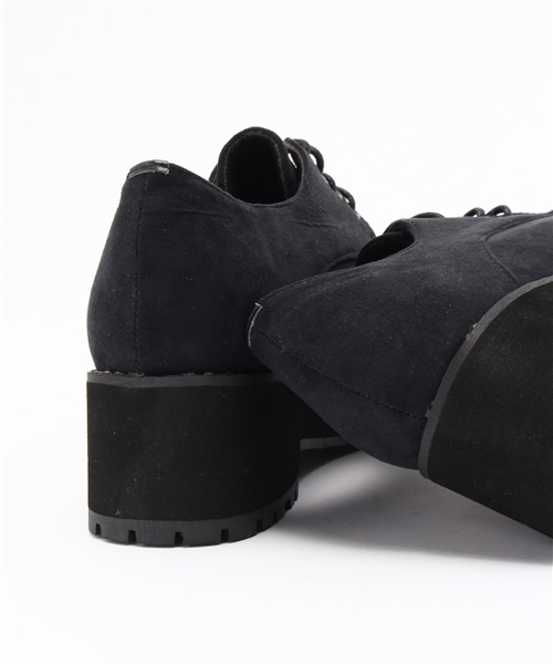 attagirl（アタガール）の「ポインテッドトゥ　厚底レースアップシューズ（パンプス・レディース・ブラック・L/LL/M/S）」の4枚目の写真