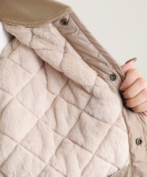 OMNES（オムネス）の「裏ファーキルティングブルゾン（ブルゾン・メンズ・ブラック/カーキ/ベージュ・womens free/mens free）」の17枚目の写真