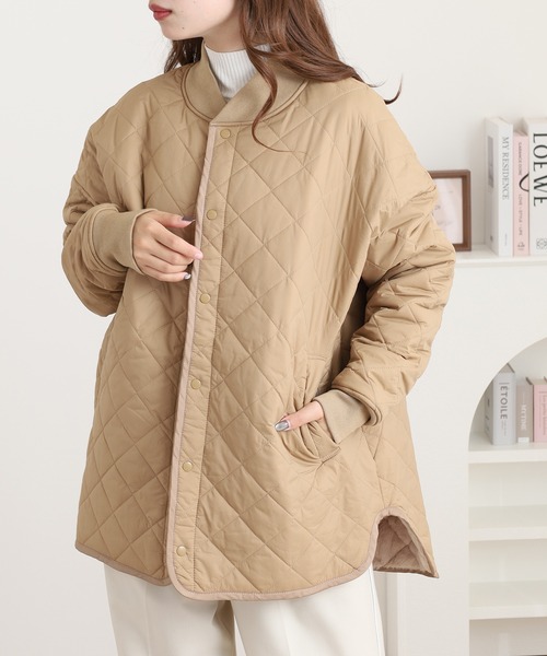 OMNES（オムネス）の「裏ファーキルティングブルゾン（ブルゾン・メンズ・ブラック/カーキ/ベージュ・womens free/mens free）」の8枚目の写真