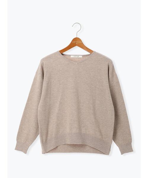 Lugnoncure（ルノンキュール）の「もちもちVネックニット（ニット/セーター・レディース・ブルー/ブラック/レッド/ベージュ・F）」の11枚目の写真