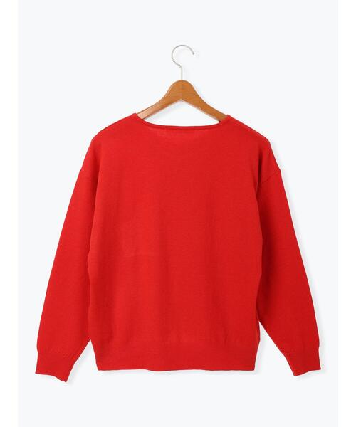 Lugnoncure（ルノンキュール）の「もちもちVネックニット（ニット/セーター・レディース・ブルー/ブラック/レッド/ベージュ・F）」の14枚目の写真