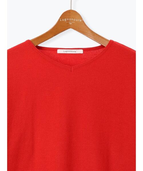 Lugnoncure（ルノンキュール）の「もちもちVネックニット（ニット/セーター・レディース・ブルー/ブラック/レッド/ベージュ・F）」の15枚目の写真