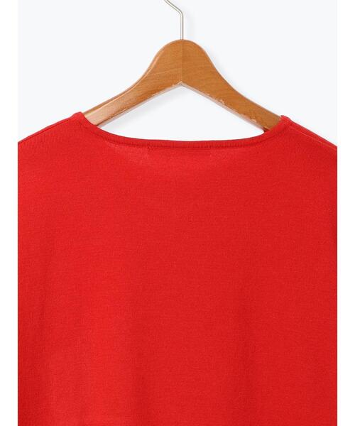 Lugnoncure（ルノンキュール）の「もちもちVネックニット（ニット/セーター・レディース・ブルー/ブラック/レッド/ベージュ・F）」の18枚目の写真