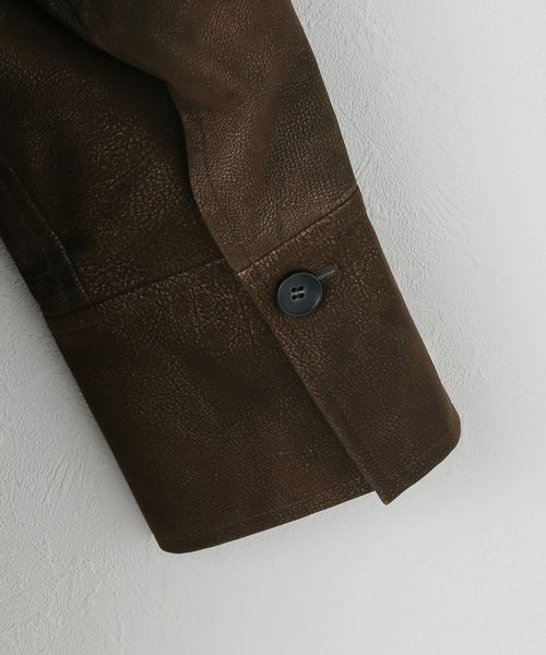 フロックフェイクレザーカバーオール（ブルゾン）｜JOURNAL STANDARD