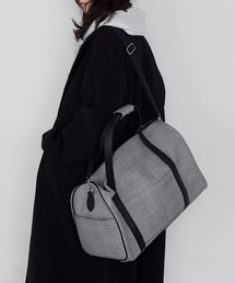 forksy. | 【forksy.】チェック柄2wayビッグショルダートラベルボストンバッグ(ボストンバッグ)