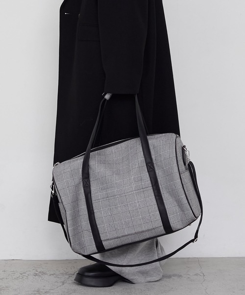 forksy.（フォルクシー）の「【forksy.】チェック柄2wayビッグショルダートラベルボストンバッグ（ボストンバッグ・レディース・ベージュ系/ブラック系・FREE）」の11枚目の写真