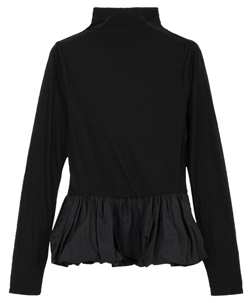 KOBE LETTUCE（コウベレタス）の「[ 選べる2ネックtype ] シアーバルーンペプラムトップス（シャツ/ブラウス・レディース・ブラック/ホワイト系/ブラウン系/ブラウン/オフホワイト/グレー系/チャコール/ブラック系・M）」の20枚目の写真