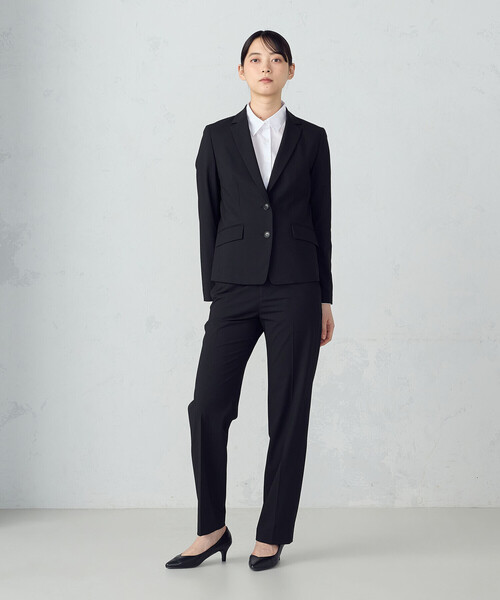 COMME CA ISM（コムサイズム）の「【セットアップ対応】SUPER-TEX ウール混トロピカルストレッチ テーラードジャケット（スーツジャケット・レディース・ブラック・X-SMALL/SMALL/MEDIUM/LARGE/X-LARGE）」の3枚目の写真