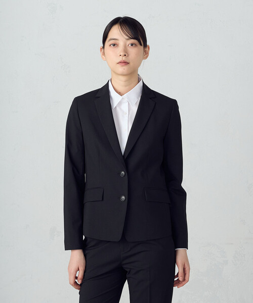 COMME CA ISM（コムサイズム）の「【セットアップ対応】SUPER-TEX ウール混トロピカルストレッチ テーラードジャケット（スーツジャケット・レディース・ブラック・X-SMALL/SMALL/MEDIUM/LARGE/X-LARGE）」の5枚目の写真