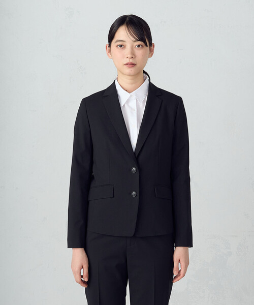 COMME CA ISM（コムサイズム）の「【セットアップ対応】SUPER-TEX ウール混トロピカルストレッチ テーラードジャケット（スーツジャケット・レディース・ブラック・X-SMALL/SMALL/MEDIUM/LARGE/X-LARGE）」の6枚目の写真