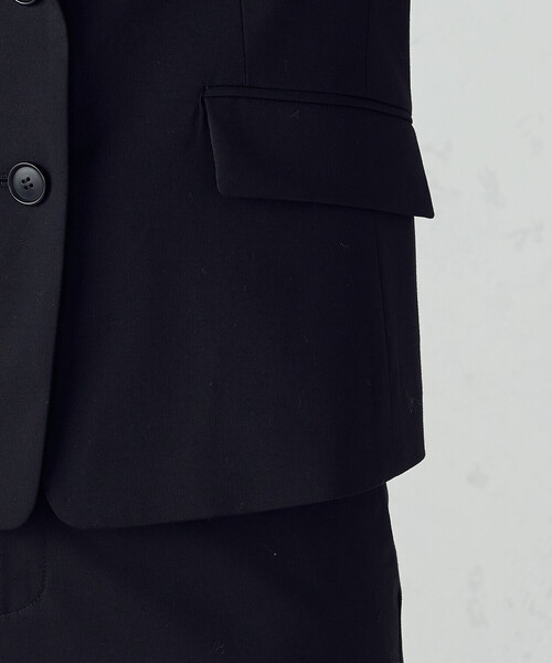 COMME CA ISM（コムサイズム）の「【セットアップ対応】SUPER-TEX ウール混トロピカルストレッチ テーラードジャケット（スーツジャケット・レディース・ブラック・X-SMALL/SMALL/MEDIUM/LARGE/X-LARGE）」の12枚目の写真
