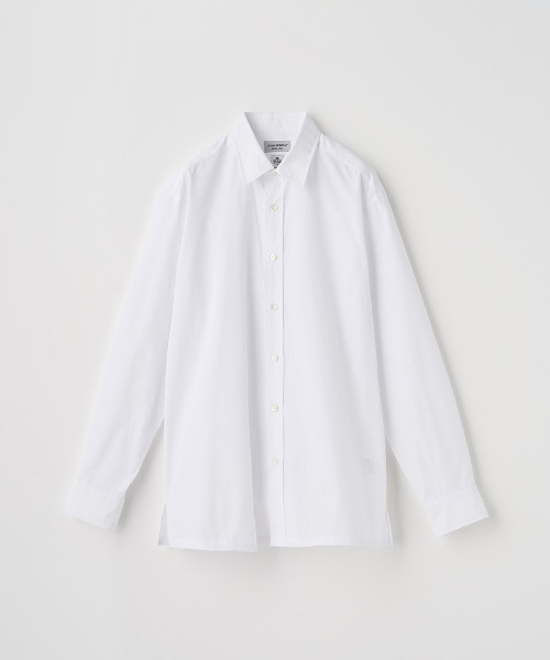 JOHN SMEDLEY(ジョンスメドレー)の「TOMAS MASON ポプリンコットンレギュラーシャツ(シャツ/ブラウス・メンズ・ネイビー/ホワイト/その他・3/1/2)」の2枚目の写真