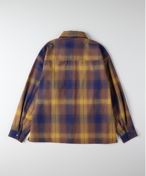BACK NUMBER（バックナンバー）の「【BACK NUMBER】オーバーサイズチェックシャツジャケット（シャツ/ブラウス・メンズ・イエロー/ブルー/ブラウン・XL/L/M）」の4枚目の写真