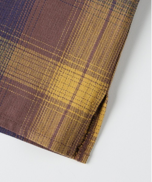 BACK NUMBER（バックナンバー）の「【BACK NUMBER】オーバーサイズチェックシャツジャケット（シャツ/ブラウス・メンズ・イエロー/ブルー/ブラウン・XL/L/M）」の7枚目の写真