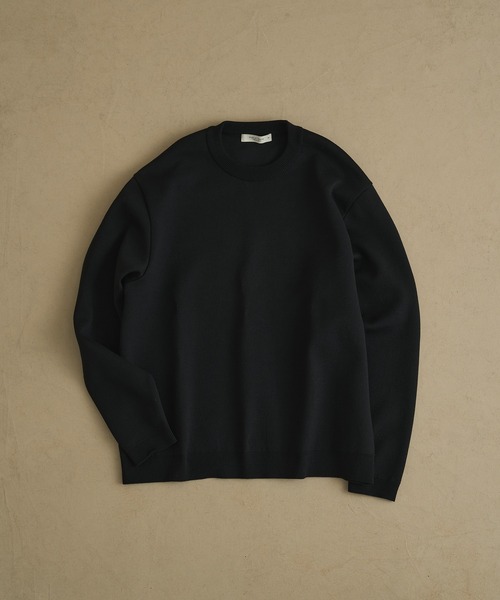 PUBLIC TOKYO（パブリックトウキョウ）の「【春先も大活躍】バウンドウールクルーネックニット /洗える/オフィスカジュアル/通勤/毛玉防止（ニット/セーター・メンズ・グレー/グレイッシュベージュ/ホワイト/ブラック/ダークグレー・1/4/3/2）」の3枚目の写真