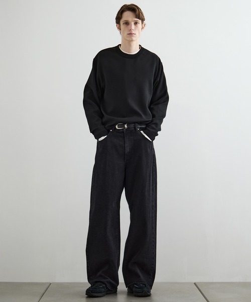 PUBLIC TOKYO（パブリックトウキョウ）の「【春先も大活躍】バウンドウールクルーネックニット /洗える/オフィスカジュアル/通勤/毛玉防止（ニット/セーター・メンズ・グレー/グレイッシュベージュ/ホワイト/ブラック/ダークグレー・1/4/3/2）」の22枚目の写真