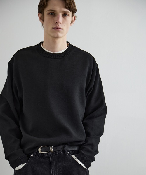 PUBLIC TOKYO（パブリックトウキョウ）の「【春先も大活躍】バウンドウールクルーネックニット /洗える/オフィスカジュアル/通勤/毛玉防止（ニット/セーター・メンズ・グレー/グレイッシュベージュ/ホワイト/ブラック/ダークグレー・1/4/3/2）」の20枚目の写真