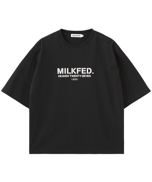 MILKFED.(ミルクフェド)の「STENCIL LOGO WIDE S/S TEE(Tシャツ/カットソー・レディース・ブラック/ネイビー/ホワイト・L/M)」の21枚目の写真